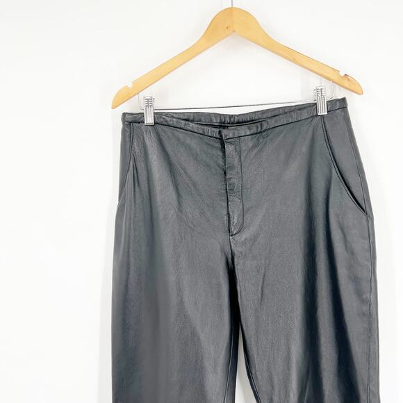 Vintage John Paul Richard Black Leather Pants Size 10 - Picture 6 of 6